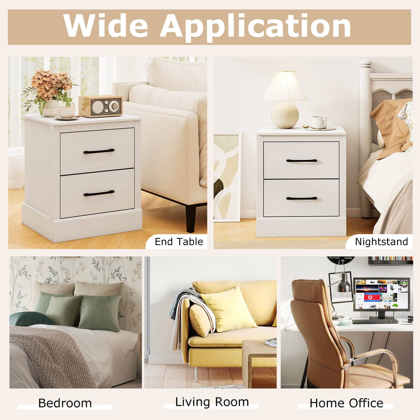 Wide Application

End Table
Nightstand
Bedroom
Living Room
Home Office