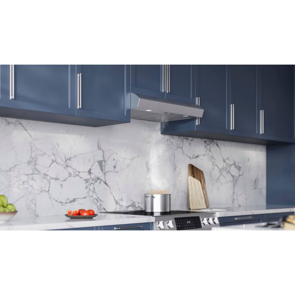 Alt View 10. Broan - Mantra 36-Inch 350 MAX Blower CFM 1.5 Sones Range Hood - Stainless Steel.