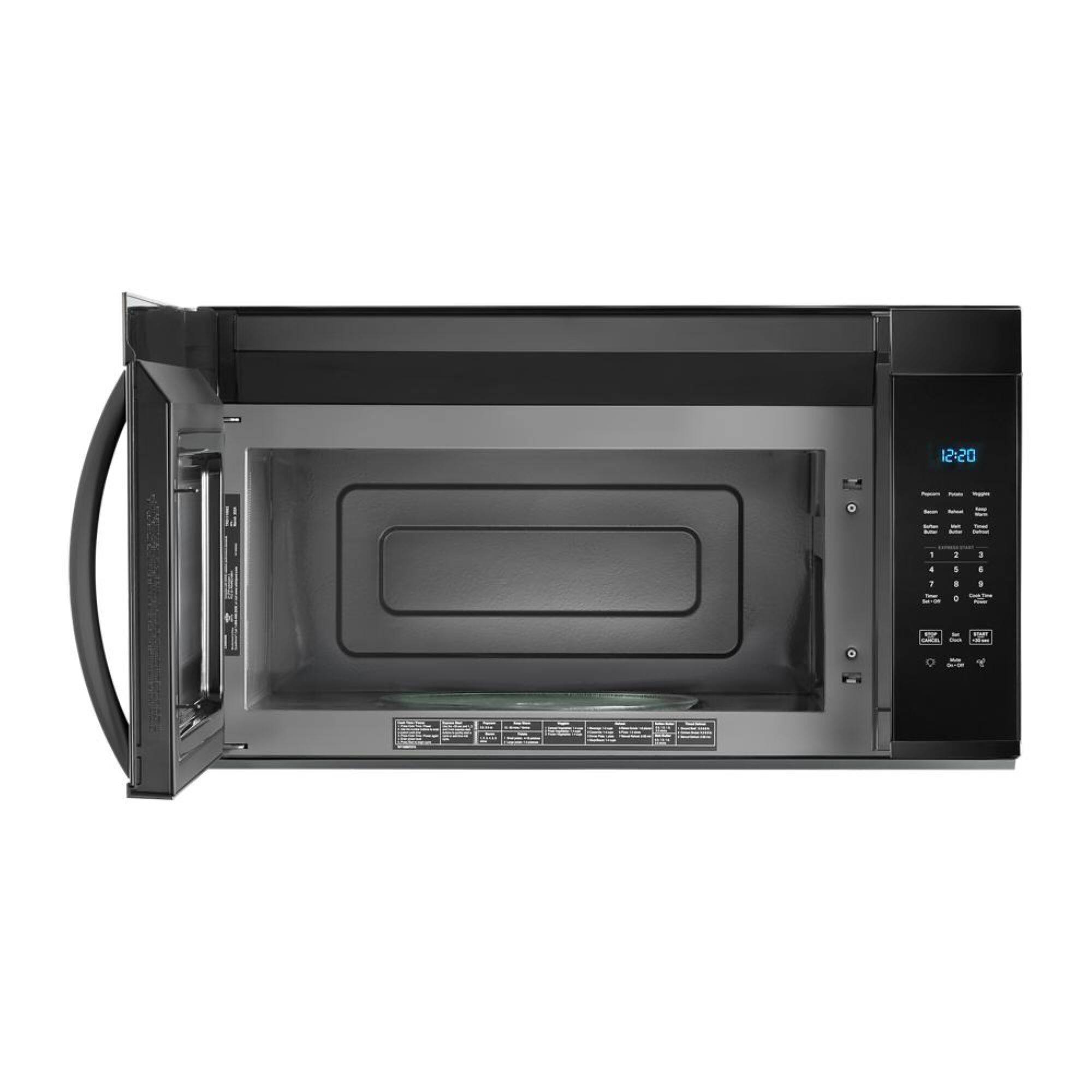 Alt View 7. Whirlpool - 1.7 Cu. Ft. Over-the-Range Microwave with 1000-Watts Cooking Power - Black.
