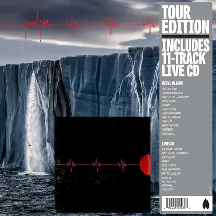 TOUR EDITION
INCLUDES 11-TRACK LIVE CD
VINYL ALBUM
1. WIND OVER SAD
2. SUPERLOOO
3. DANCE OF THE CLAORUOHANTS
4. QUICK ESCAPE
5. SOLEN O'CLACK
6. NEVER DESTINATION
7. TAKE THE LONG WAY
8. BUCKLE UP
9. CIVES THAT GOES
10. RETROGRADE
11. RIVER CROSS
LIVE CD
1. SUPERLOOO
2. DANCE OF THE CLAORUOHANTS
3. QUICK ESCAPE
4. SOLEN O'CLACK
5. NEVER DESTINATION
6. TAKE THE LONG WAY
7. BUCKLE UP
8. CIVES THAT GOES
9. RETROGRADE
10. RIVER CROSS
0 24459 92486 8
