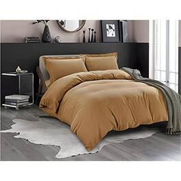 Cedar Assembly - Wrinkle Fade Resistant Duvet Cover Set Protects And Covers Your Comforterduvet Insert 1500 Series - Mocha Chocolate-Full/Queen