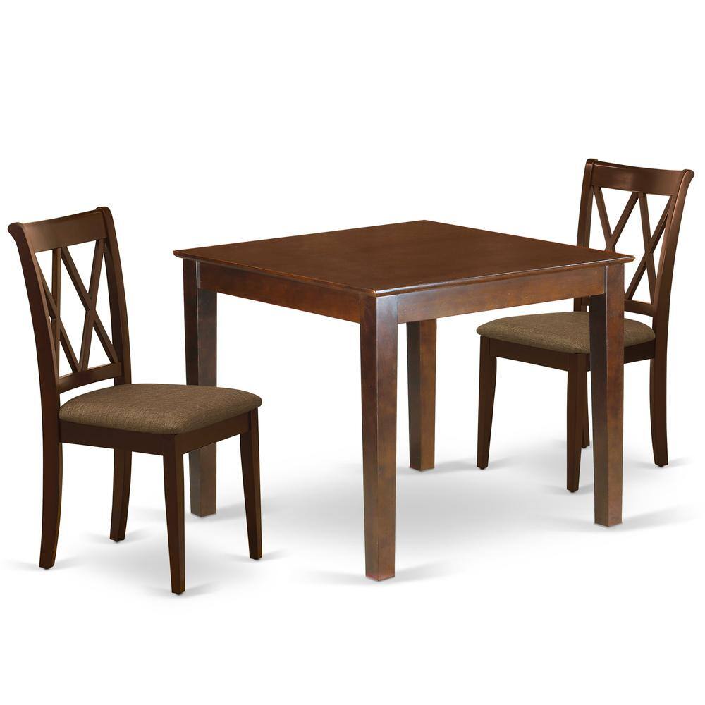 Back. East West Furniture - Dining Room Set Mahogany - Brown.
