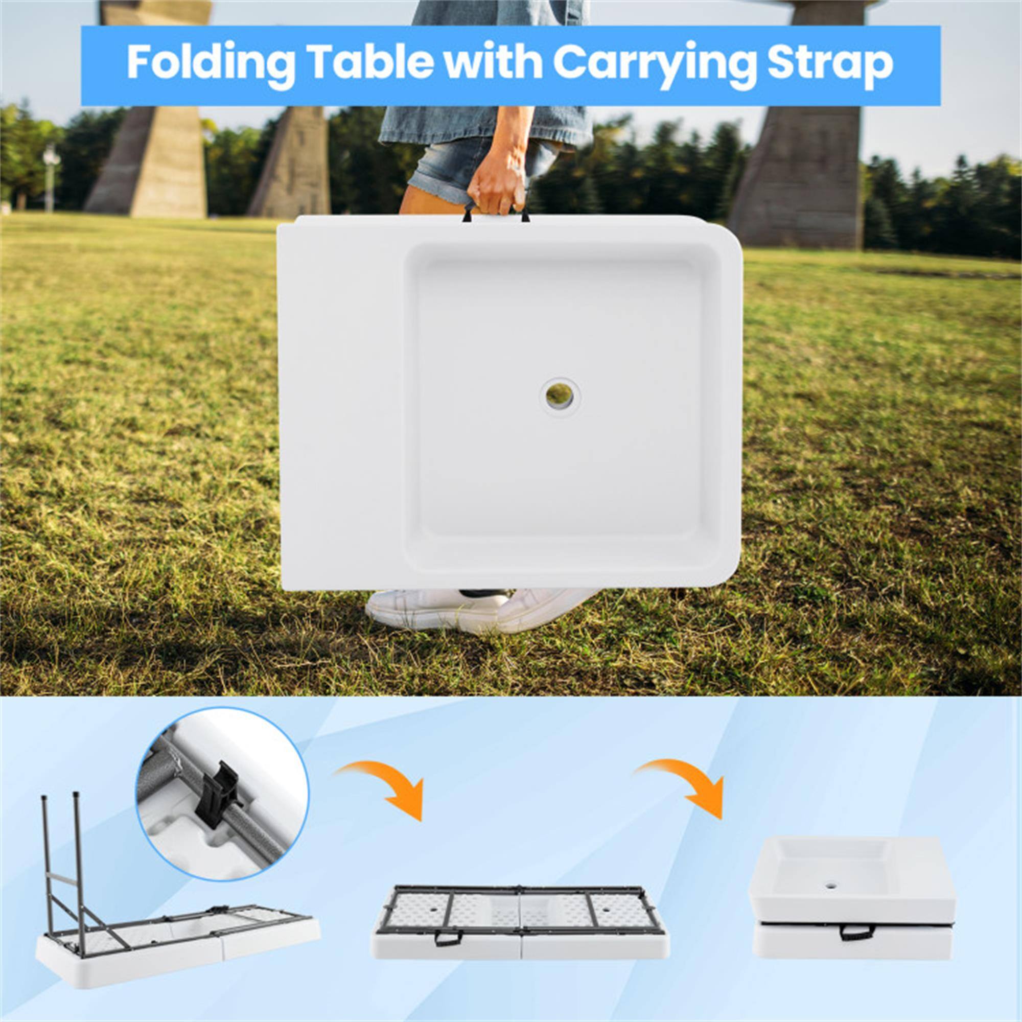 Folding Table with Carrying Strap