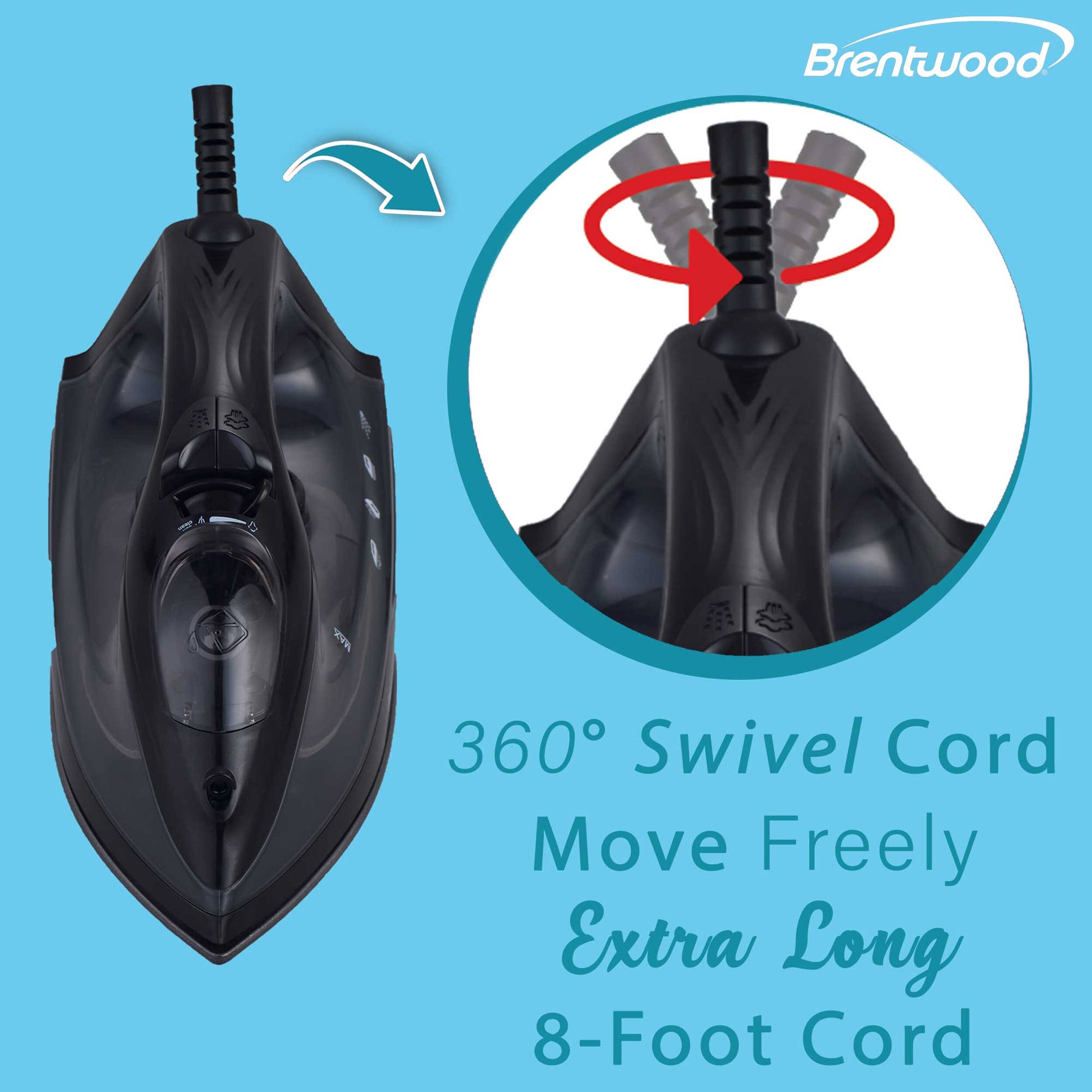 Brentwood. - A 360° Swivel Cord Move Freely Extra Long 8-Foot Cord