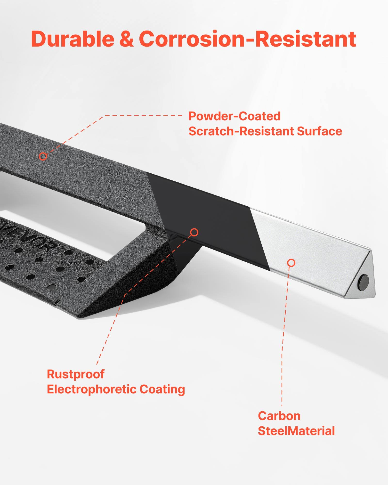 Durable & Corrosion-Resistant

Powder-Coated Scratch-Resistant Surface

Rustproof Electrophoretic Coating

Carbon Steel Material