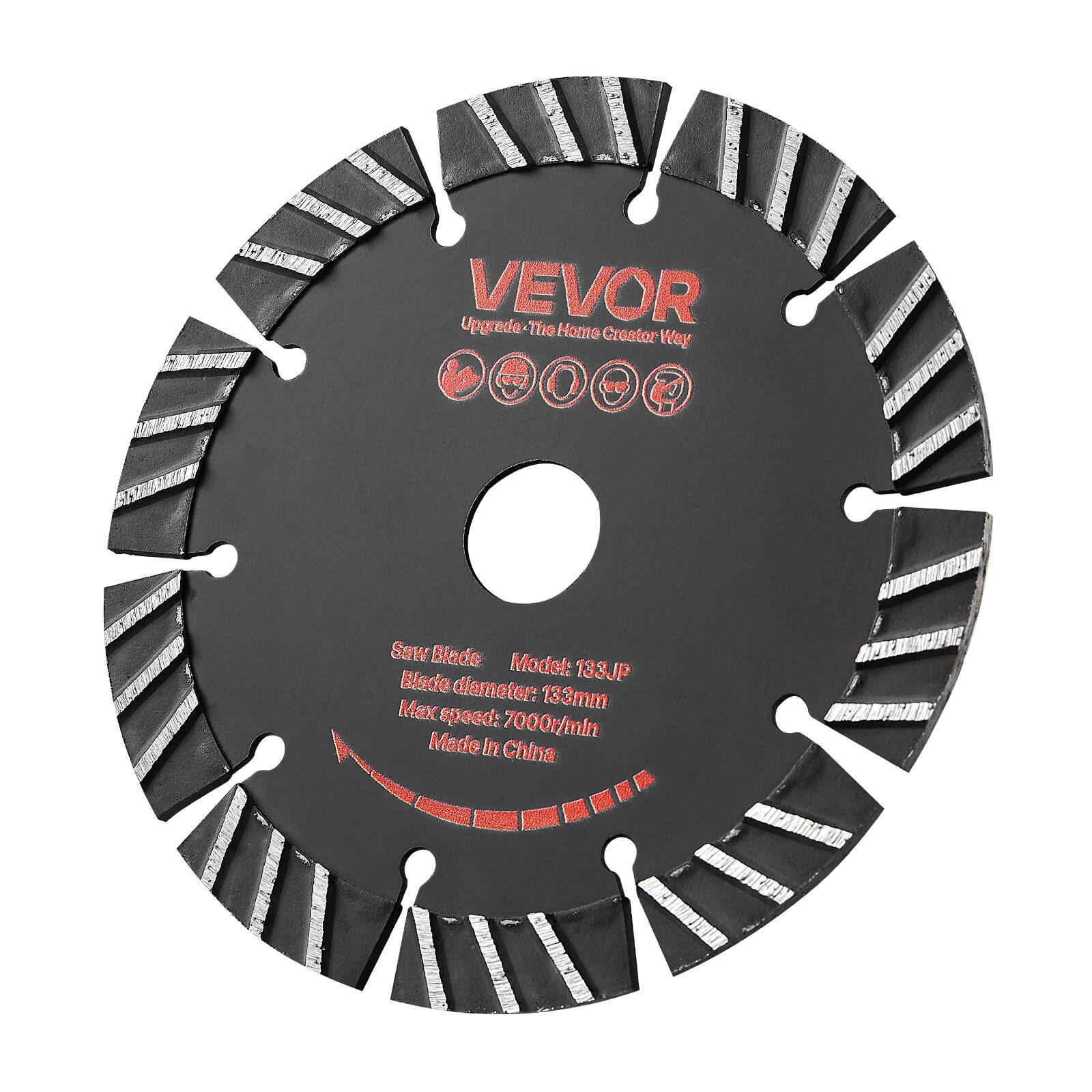 VEVOR Upgrade-The Home Creator Way  
Saw Blade  
Model: 133JP  
Blade diameter: Max 133mm  
Max speed: 7000r/min  
Made In China