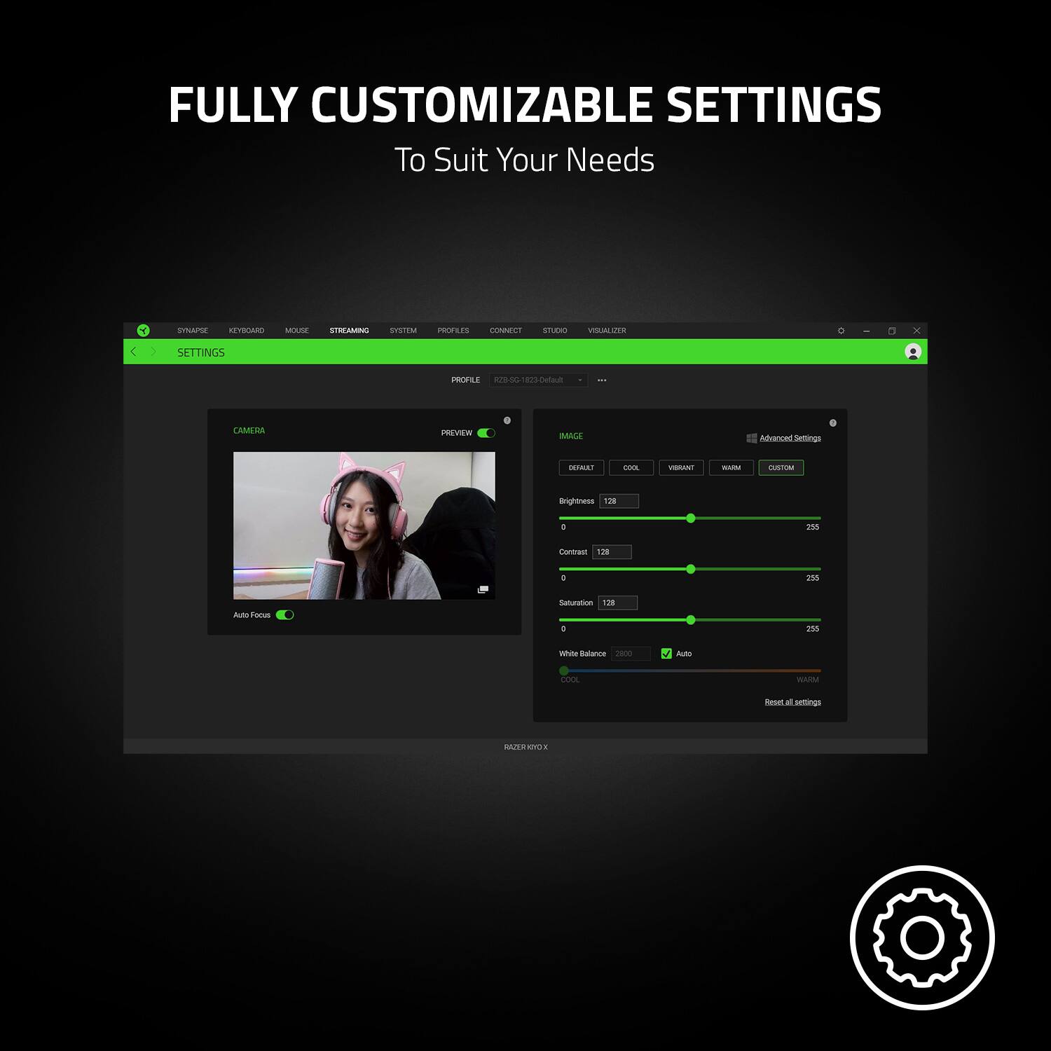 Fully Customizable Settings To Suit Your Needs OyNatoe Cover Me Streaming System Poorles FisssO STREAMING SYSTEM PREVIEW MALA VISUALUTE x SETTINGS HEELI 56.8n.0dt  Catauh - CARALLA PREVIEW MALA VERSIONS TEAMA! c | - IUSTTOM tngtnen 1e a M Cotren 120 . is ALto Sore Saturation de  P hit Balance VRU -UAS -. RAUU iese . semings MATE Os .