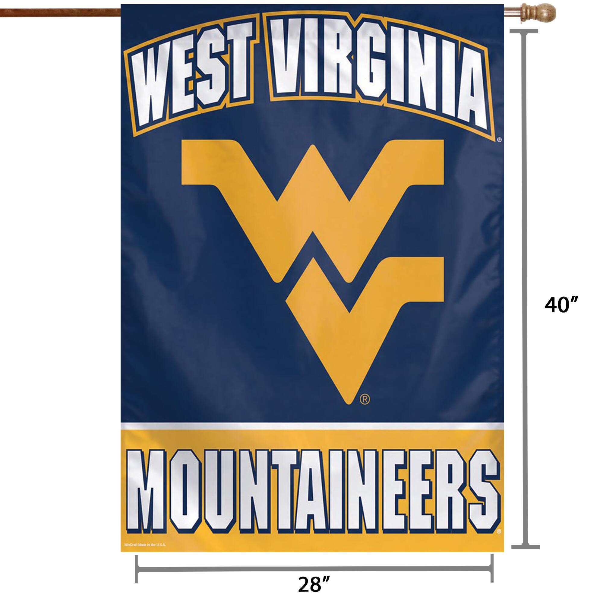 WEST VIRGINIA  
MOUNTAINEERS  

40"  
28"
