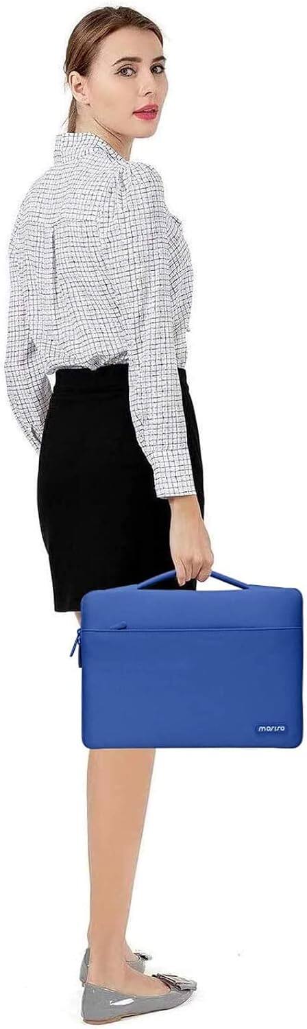 Alt View 2. mosiso - 5in1 Kit for MacBook Air 13-Inch M5 M4 M3 M2 2022-2026, Hard Shell&Sleeve Bag&Keyboard Skin&Webcam Cover&Screen Film - Royal Blue.