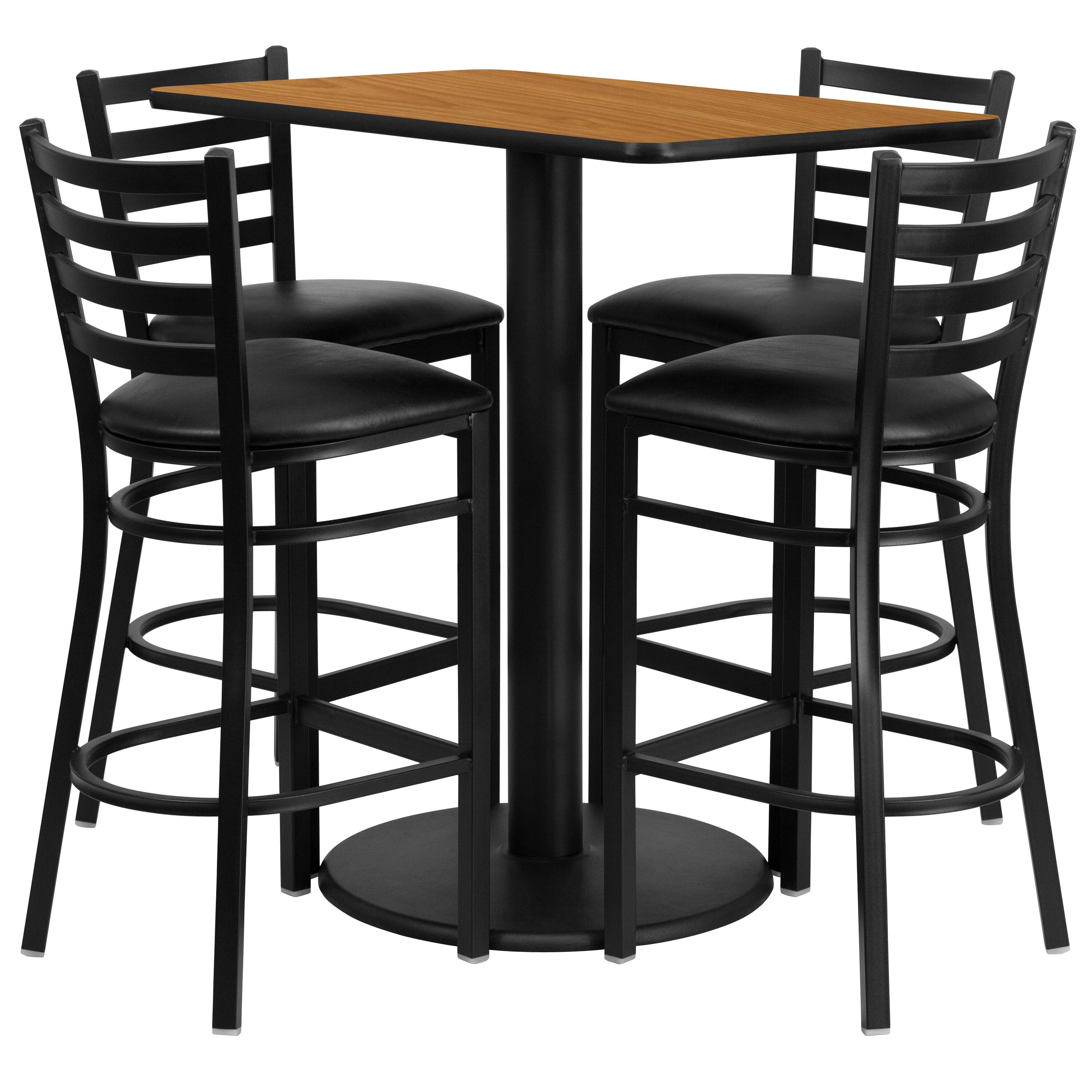 Natural Top/Black Vinyl Seat