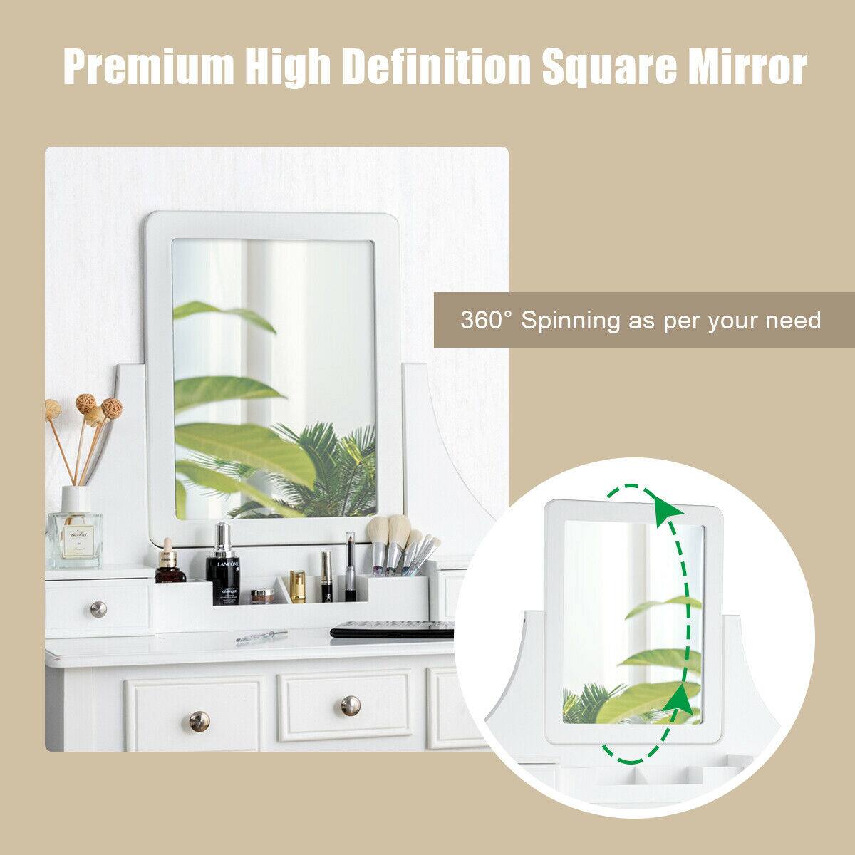 Premium High Definition Square Mirror

360° Spinning as per your need