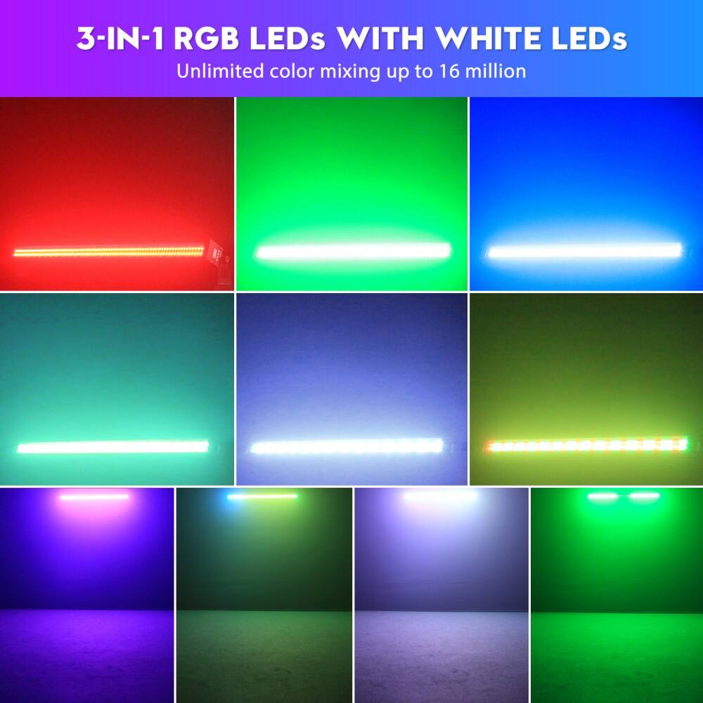 3-IN-1 RGB LEDs WITH WHITE LEDs  
Unlimited color mixing up to 16 million