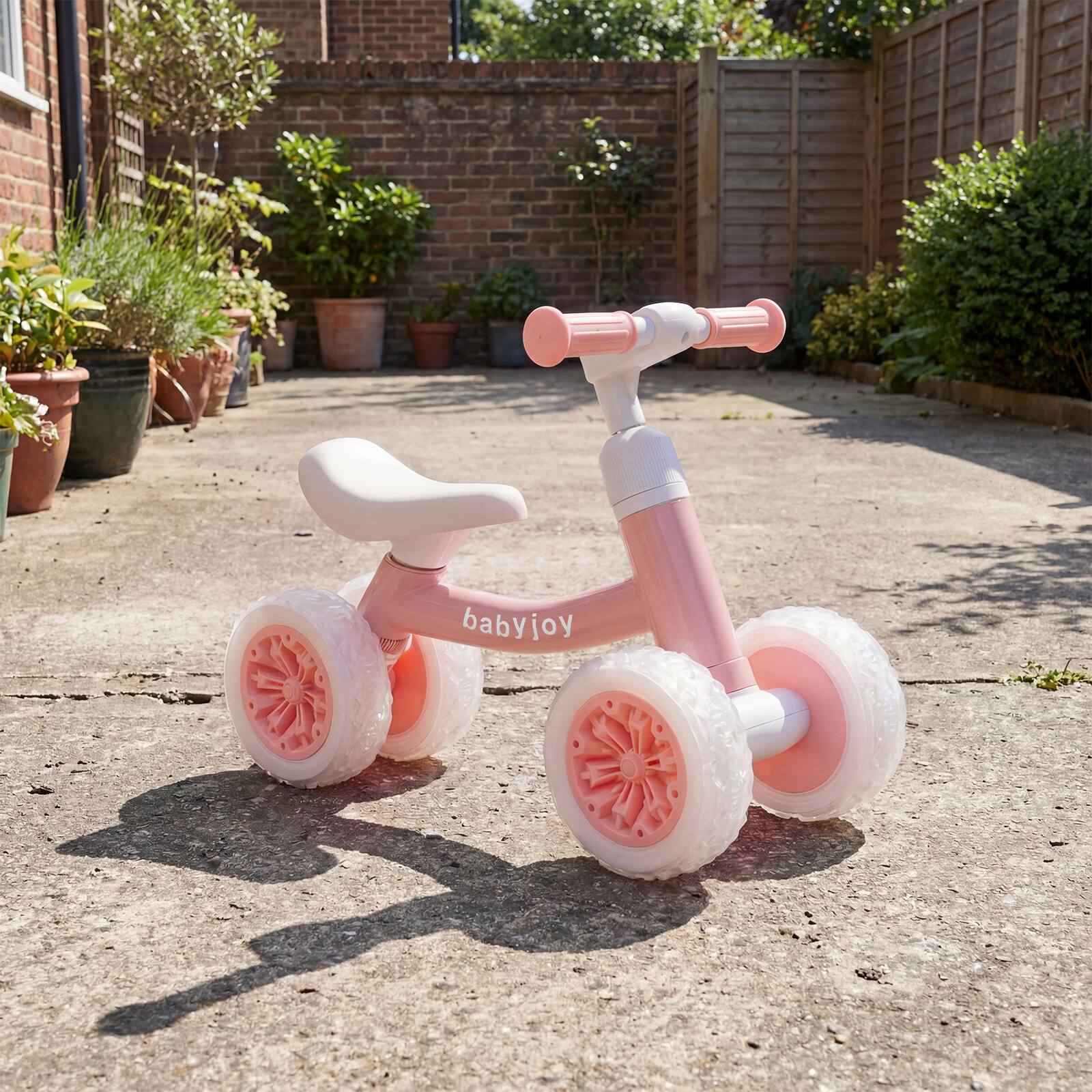Alt View 3. Gymax - Gymax Baby Balance Bike No Pedal Toddler Balance Bike w/ Adjustable Handlebar & Seat Pink - Pink.