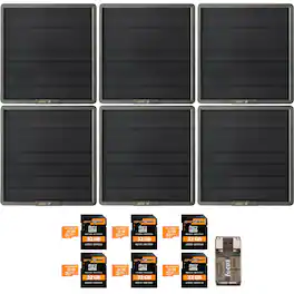 Spypoint - 10-Watt Solar Panel for Trail Camera (6-Pack) Bundle with Accessories