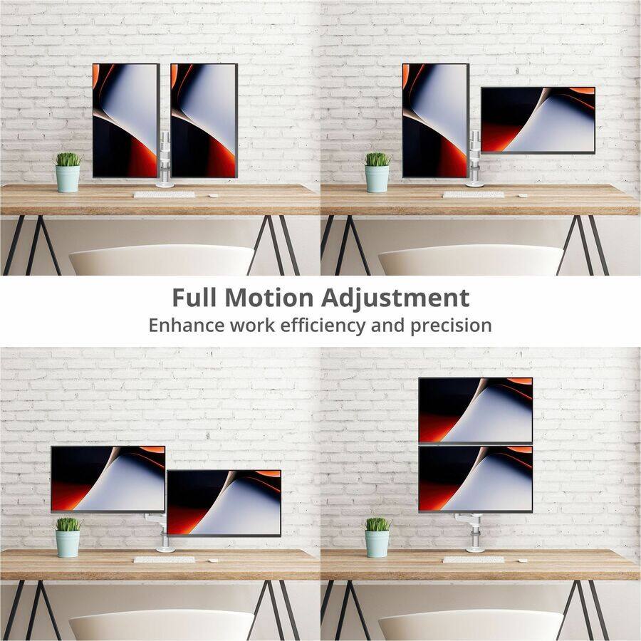 Full Motion Adjustment  
Enhance work efficiency and precision