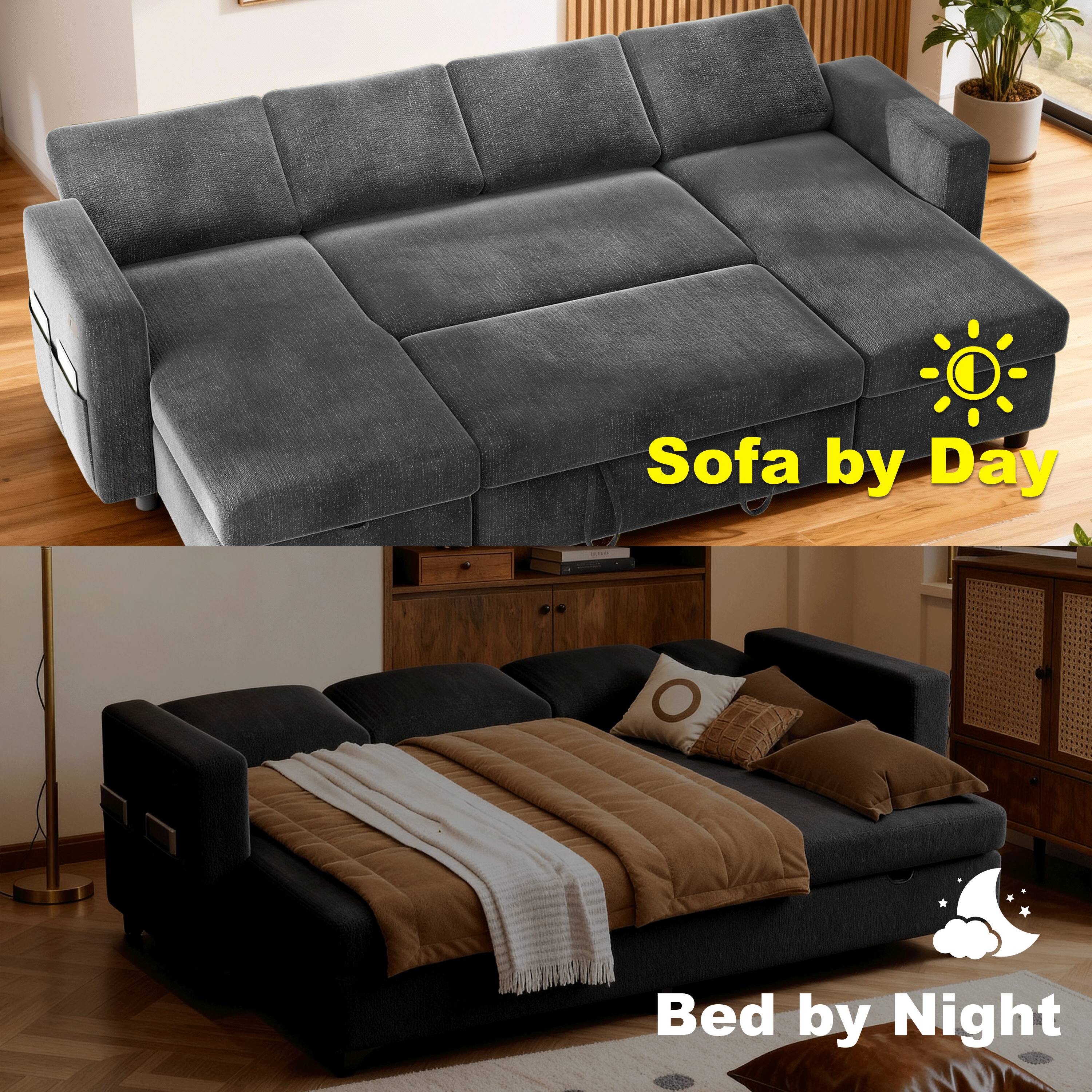 Sofa by Day  
Bed by Night