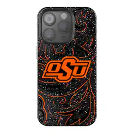Keyscaper - NCAA - Oklahoma State Cowboys Paisley Bling iPhone Case - 14 - Black