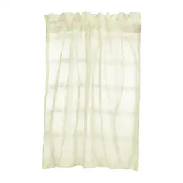 Unique Bargains - Window Valance Curtains, 29x24 Inch, Small Short Light Filtering Sheer for Bedroom Bathroom Living Room - Beige