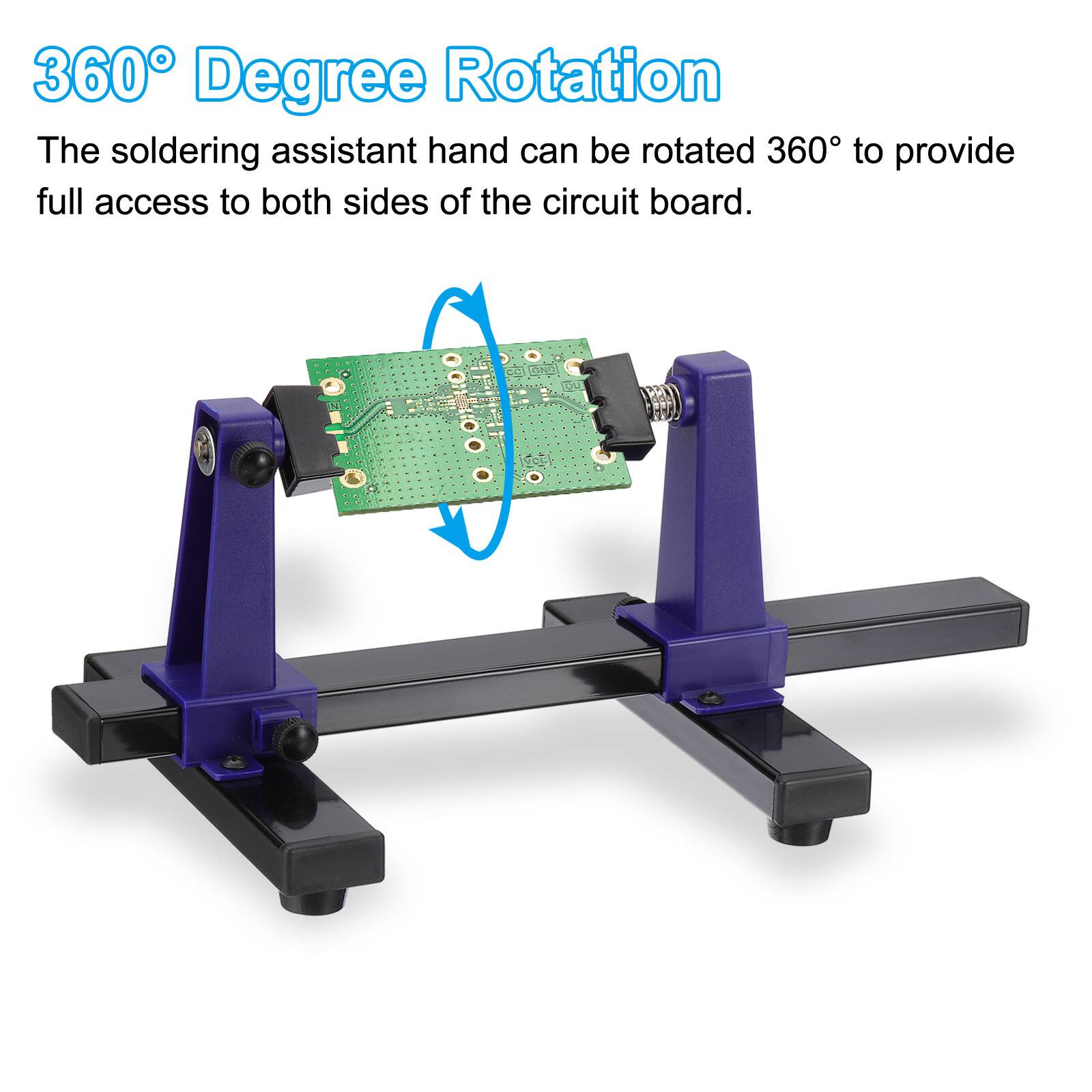 360° Degree Rotation  
The soldering assistant hand can be rotated 360° to provide full access to both sides of the circuit board.