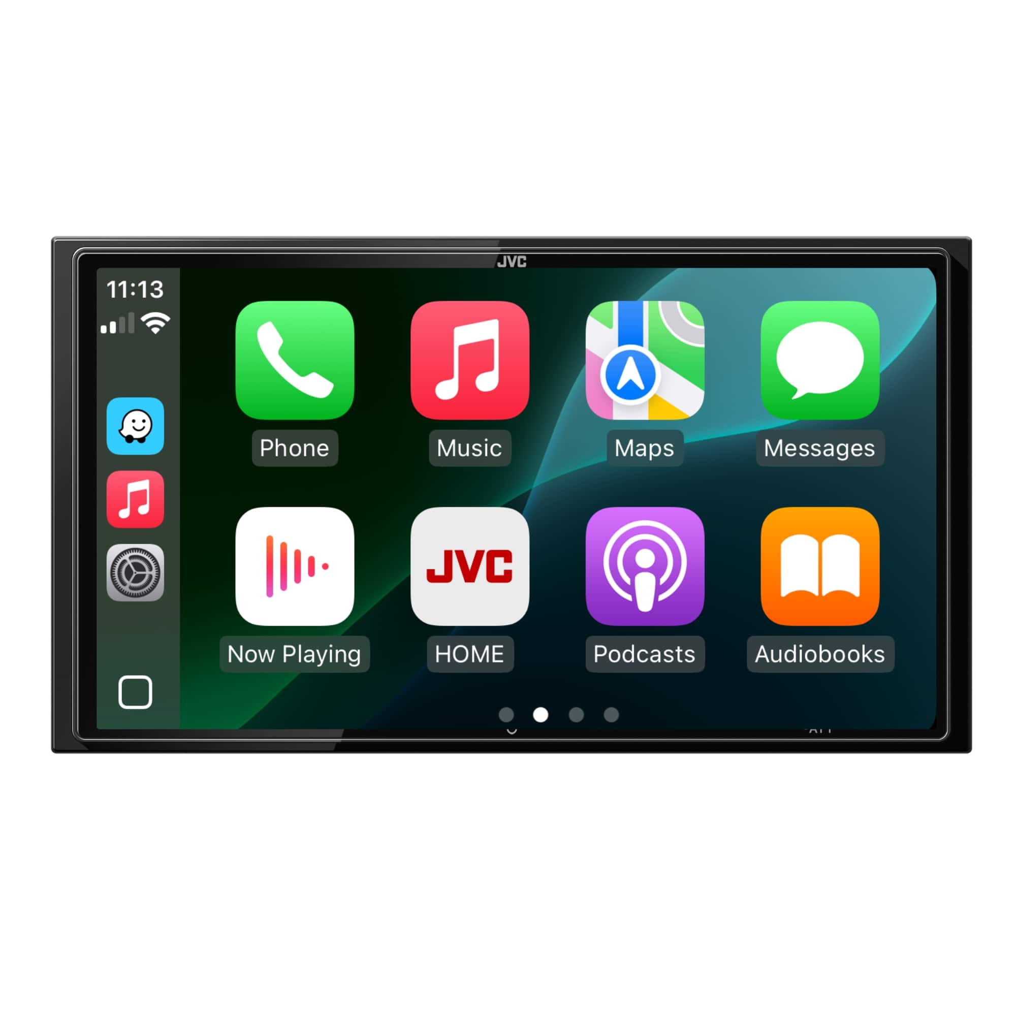 JVC - 7" Wireless Android Auto and Apple CarPlay Bluetooth with High Definition Screen - Black - Front_Zoom