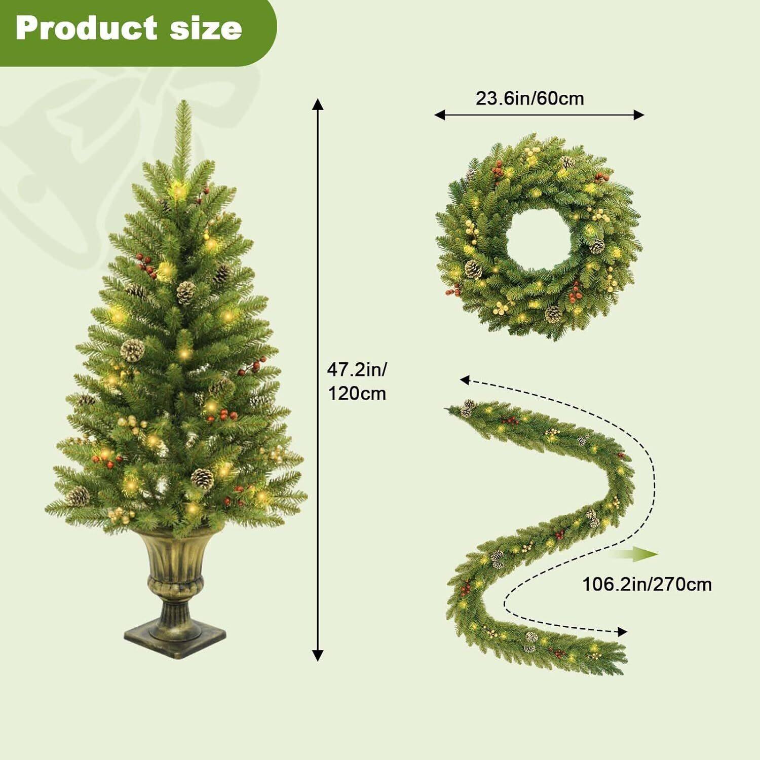 Product size

- 23.6in/60cm
- 47.2in/120cm
- 106.2in/270cm