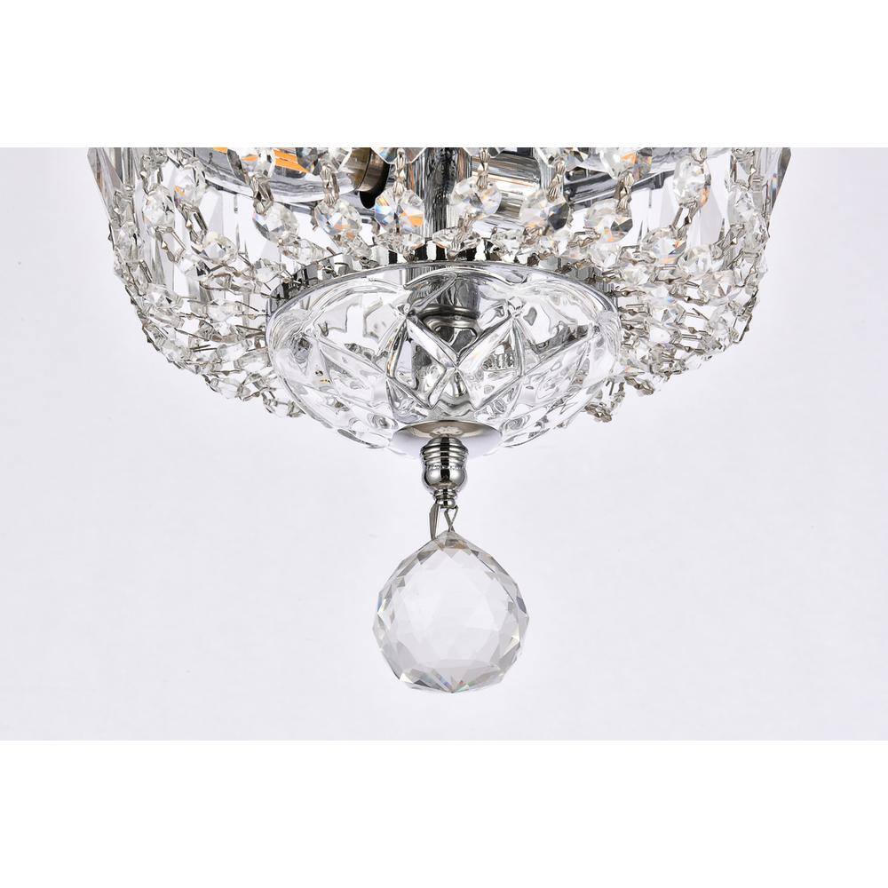 Alt View 4. Elegant Lighting - Tranquil 2 light Chrome Flush Mount Clear Royal Cut Crystal - Chrome.