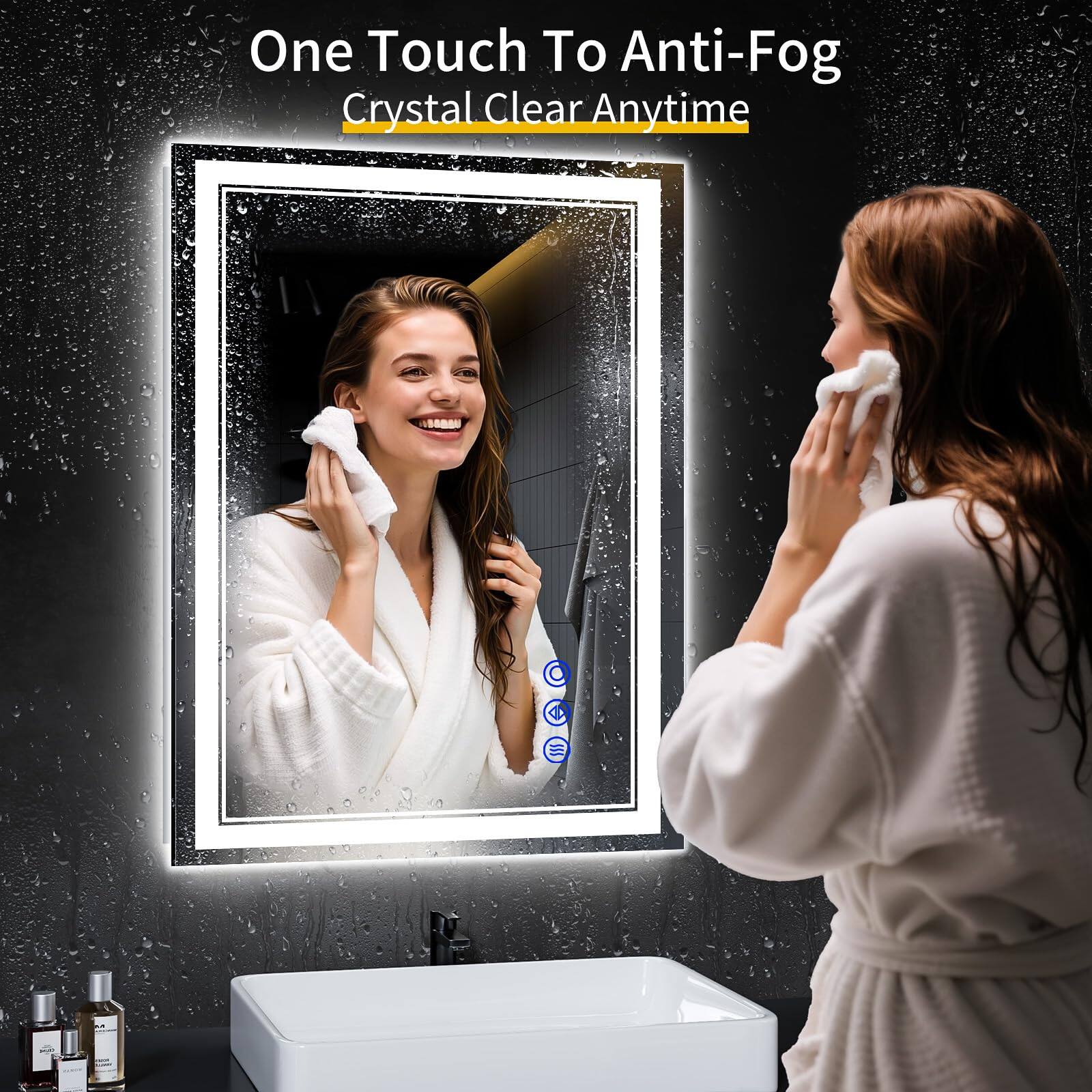 One Touch To Anti-Fog  
Crystal Clear Anytime