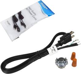 HQRP - Garbage Disposal Power Cord Kit for InSinkErator CRD-00 Badger, Compact, Cover-Control-Plus, Essential, Excel - Black