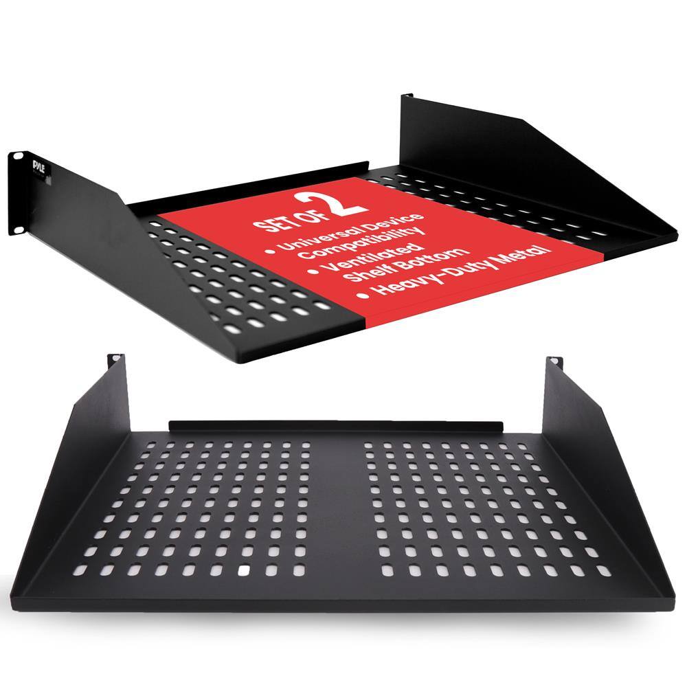 SET OF 2 Universal Device Compatible Ventilated Shelf Bottom Heavy-Duty Metal