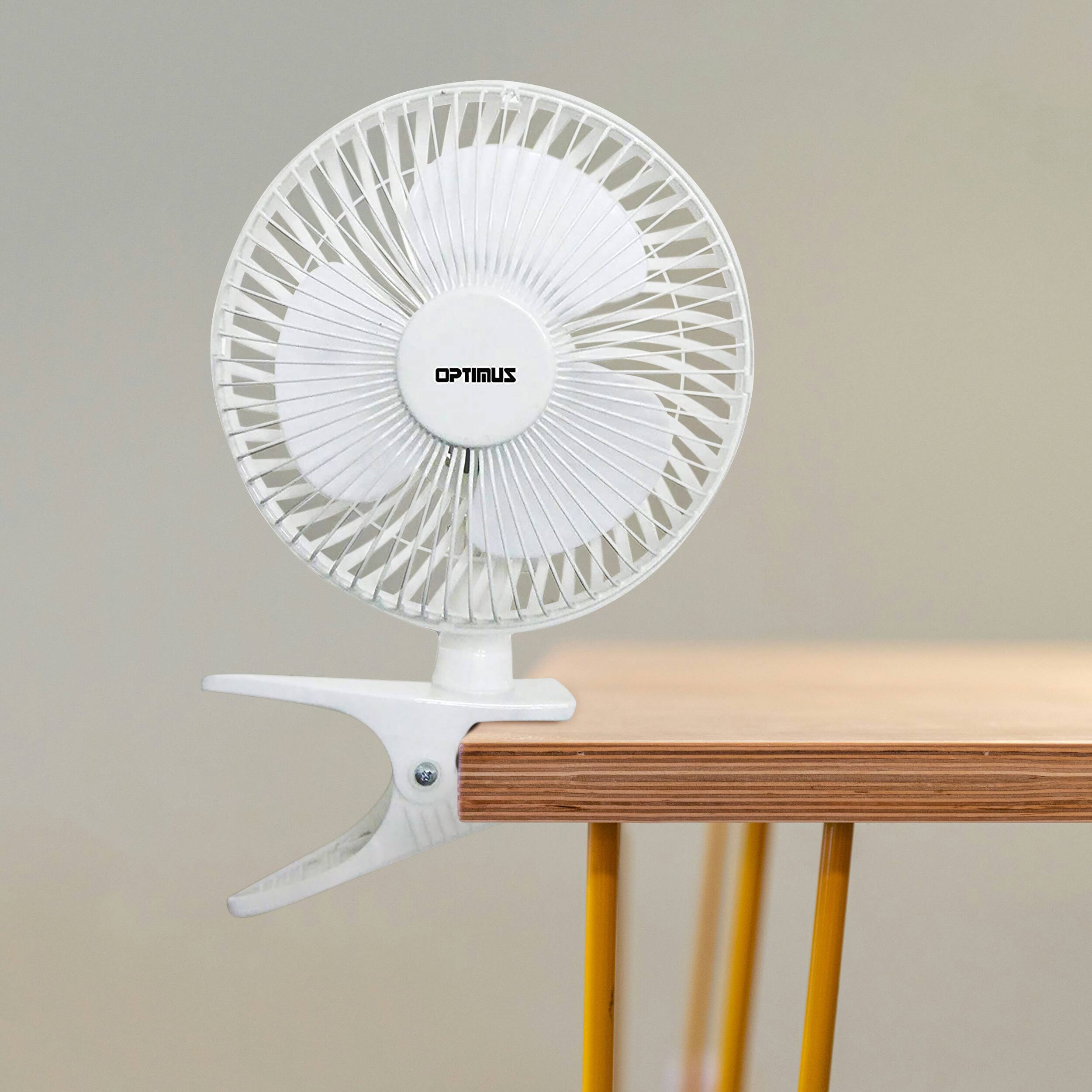 Alt View 3. Optimus - Optimus 6 in. Optimus Personal Clip-on Fan - White.