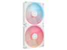 Front. CORSAIR - CORSAIR iCUE LINK LX140-R RGB 140mm PWM Reverse Fan Kit - White, Dual Light Loops, Magnetic Bearing - White.
