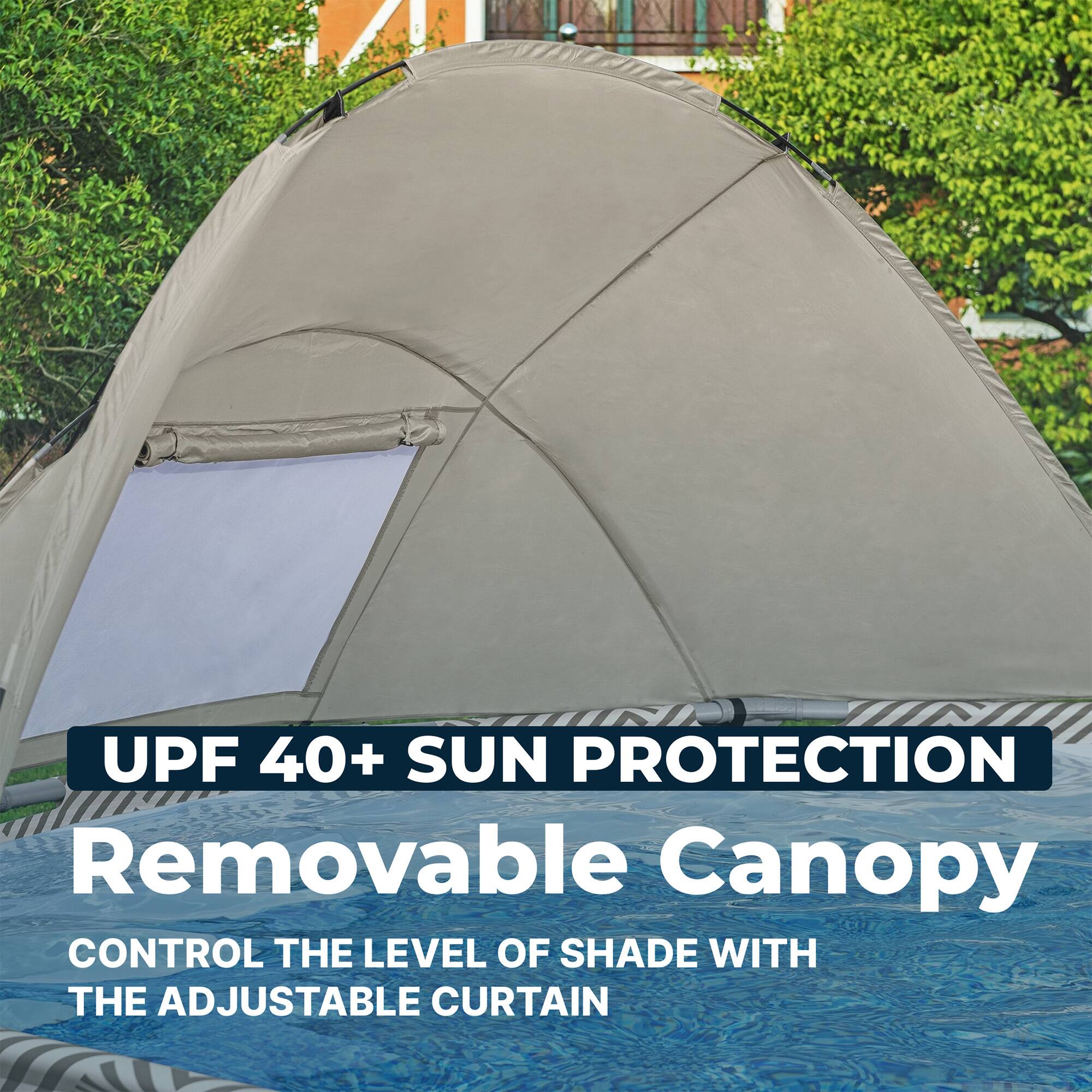 UPF 40+ SUN PROTECTION  
Removable Canopy  
CONTROL THE LEVEL OF SHADE WITH THE ADJUSTABLE CURTAIN