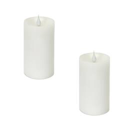 BreeBe - Simplux Designer LED Candle with Moving Flame and Remote (Set of 2) - White