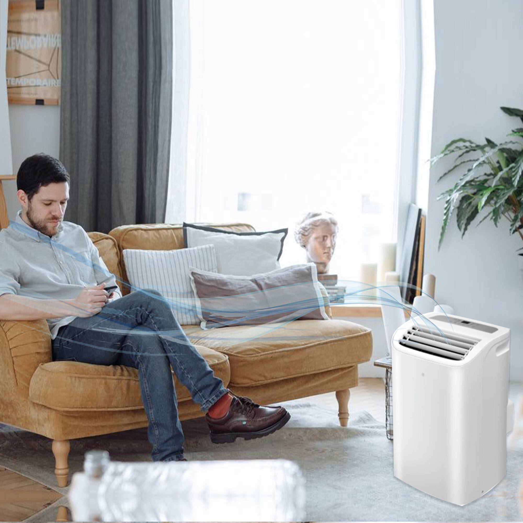 Alt View 1. Equator - Equator 16,000 BTU Inverter Portable Air Conditioner with Heat Pump, Dual Hose, 4-in-1 Function, Quiet, 700 Sq. Ft. - White.
