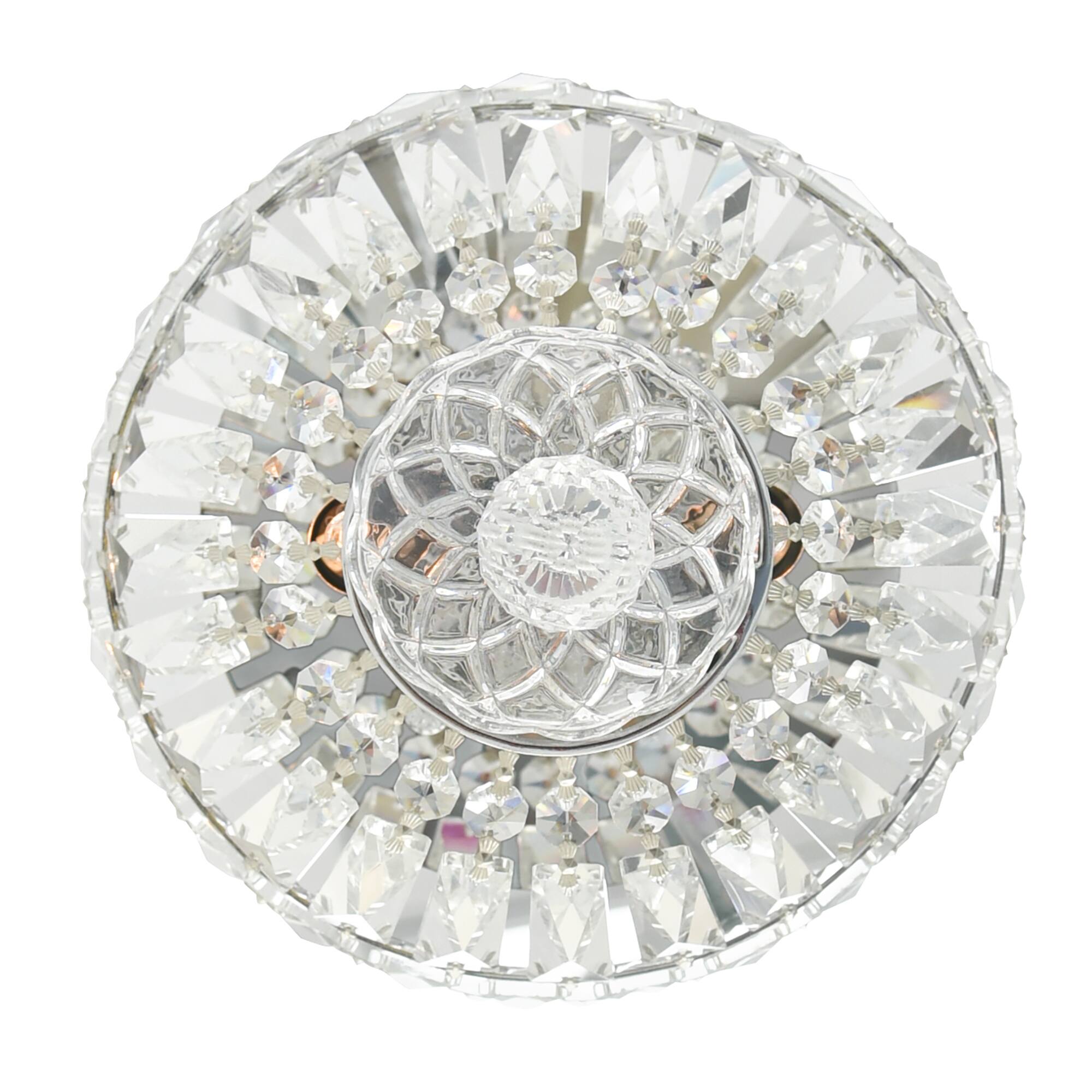 Left. CWI Lighting - Stefania 2 Light Bowl Flush Mount With Chrome Finish - Chrome.