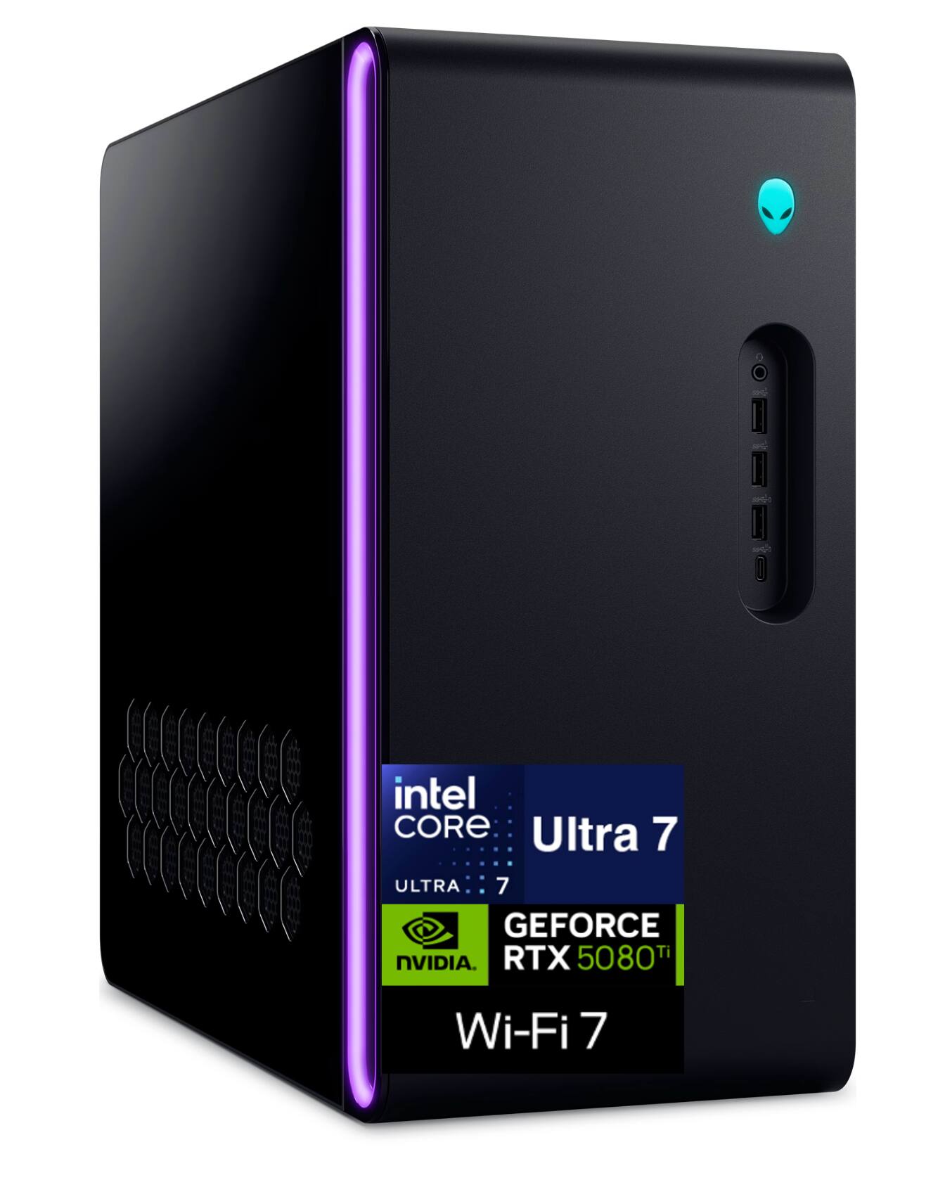 - Intel Core Ultra 7 ULTRA 7
- GeForce NVIDIA RTX 5080 Ti
- Wi-Fi 7