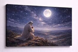 FC Design - Large Canvas 24x36" Ready-to-Hang Heavenly Night Prayer Art Painting Home Wall Décor - MultiColor