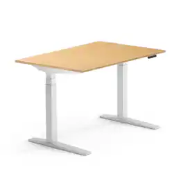 FlexiSpot - E7Pro 48''W Electric Adjustable Standing Desk, /White - Bamboo