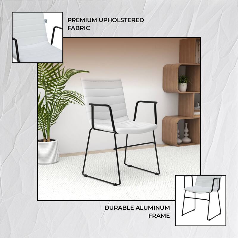 PREMIUM UPHOLSTERED FABRIC  
DURABLE ALUMINUM FRAME