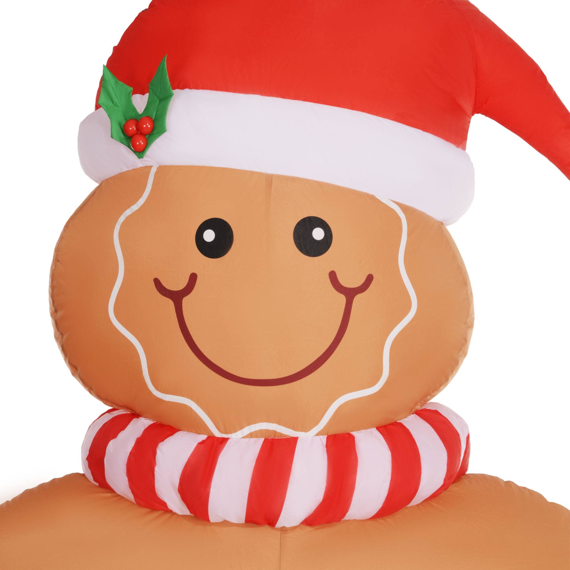 Alt View 7. Outsunny - 9.2' Christmas Inflatables Gingerbread Man Arch with White LED Lights, Blow-Up Outdoor Christmas Decorations for Party - Brown.