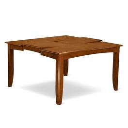 East West Furniture - PFNA7-SBR-C 7 Pc Formal Dining room set for 6-Dining Table and 6 Dinette Chairs - Saddle Brown