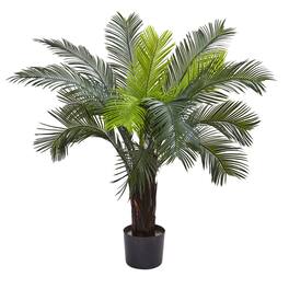 BreeBe - 3' Cycas Tree w/15Lvs UV Resistant (Indoor/Outdoor) - Green