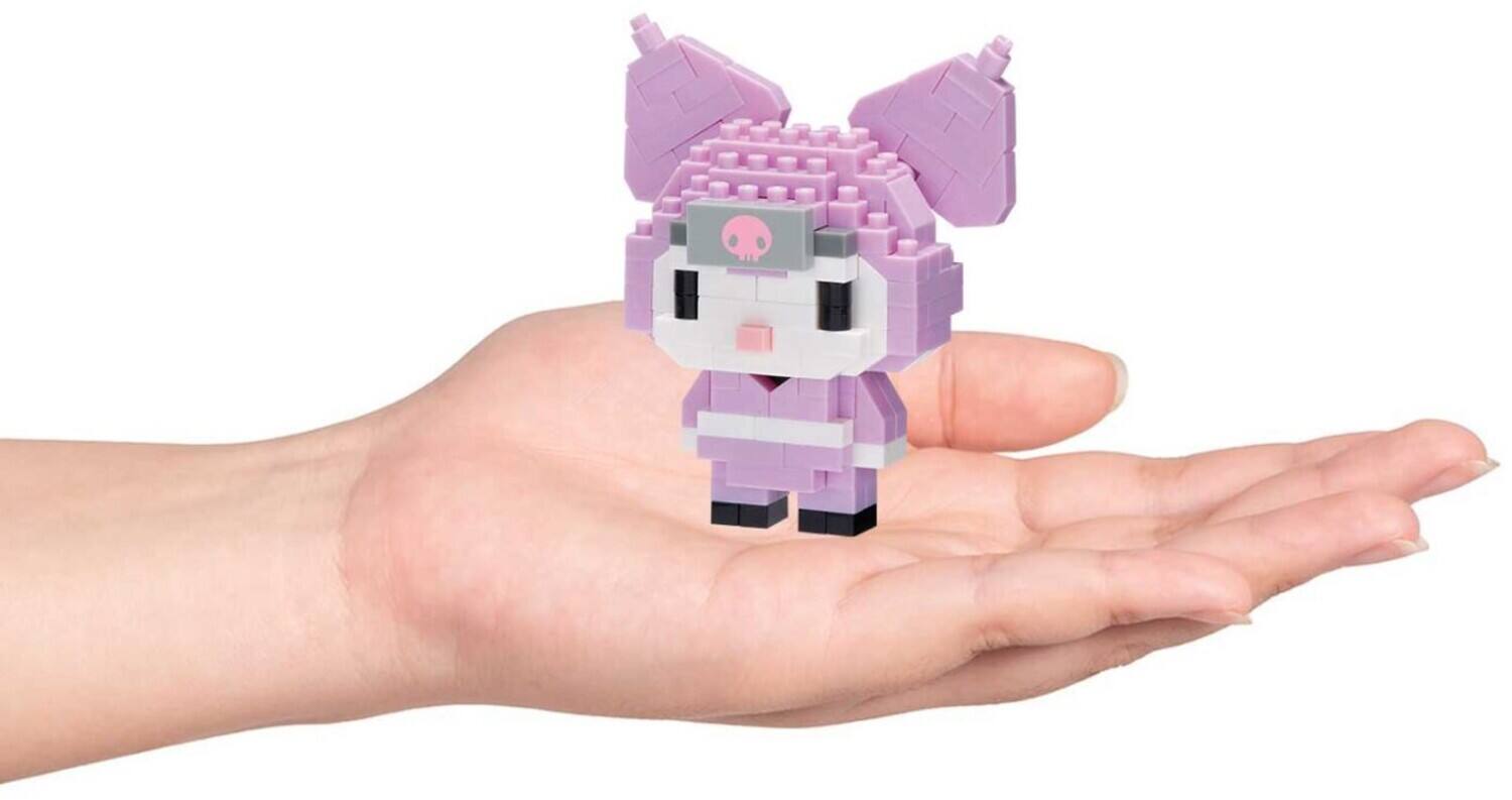 Alt View 2. Bandai - Nanoblock - Sanrio - Character Collection - Kuromi (Ninja) Building Kit   - COLLECTIBLES - Multicolor.