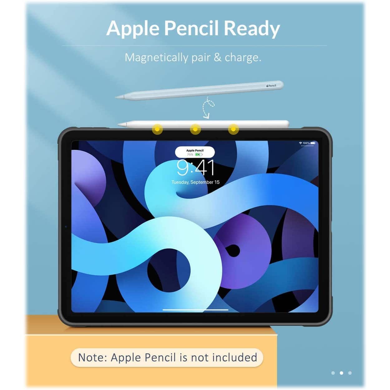 Apple Pencil Ready Magnetically pair & charge.