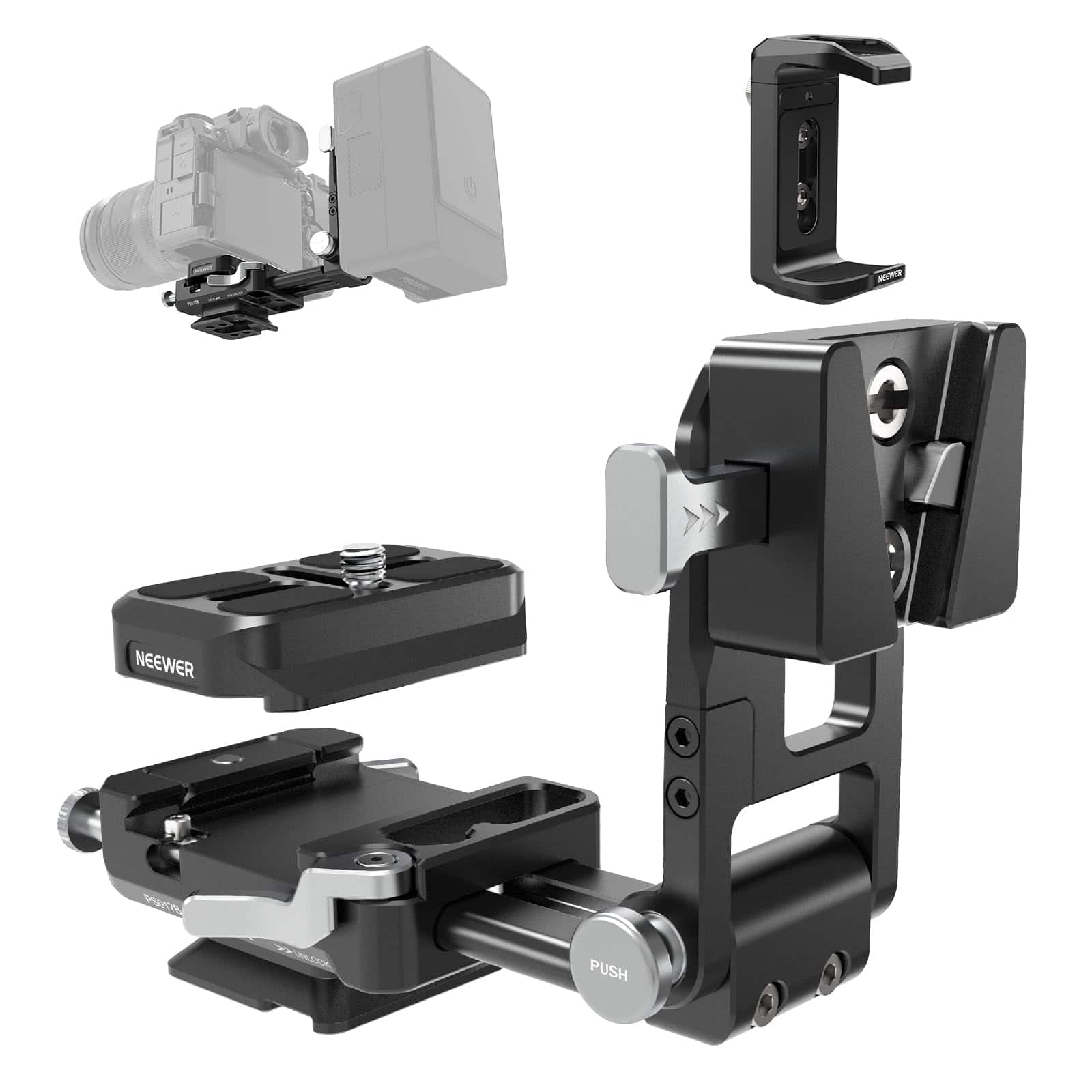 Neewer - V Mount Battery Plate, Arca QR, for DJI RS4/RS3