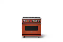 Viking - Pro 7 Series 5.6 Cu. Ft. Freestanding Sealed 4 Burner Gas Convection Range - Spiced Cider - Spiced Cider