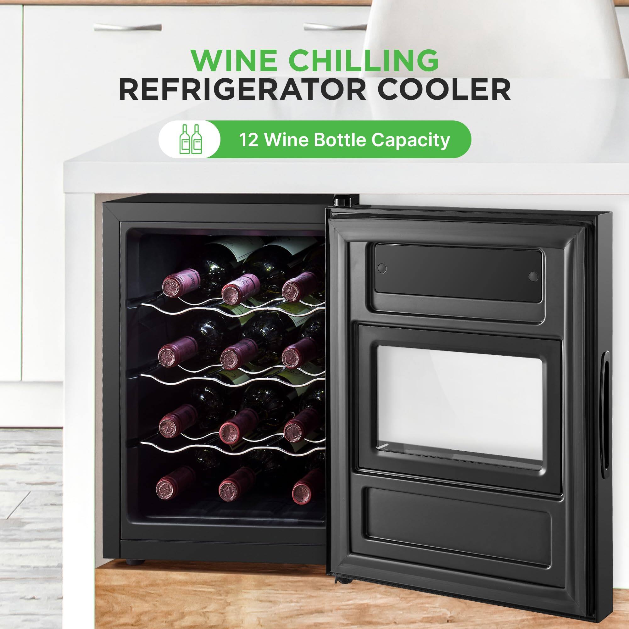 WINE CHILLING REFRIGERATOR COOLER  
12 Wine Bottle Capacity