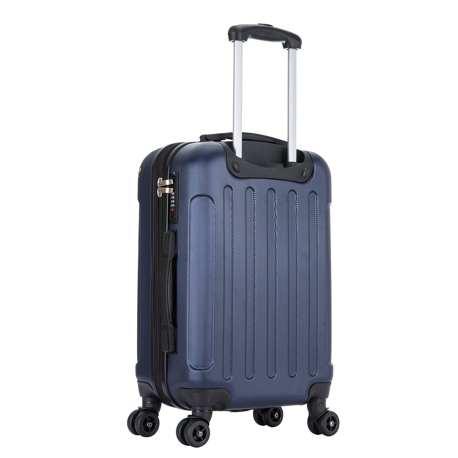 Alt View 1. DUKAP - Intely Hardside Spinner Luggage 20" carry-on with integrated USB port - BLUE.