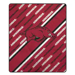 Pegasus - Arkansas Razorbacks 60" x 70" Diagonal Lined Wordmark Ultra Soft Blanket - Multicolor