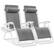 Front. Best Choice Products - Best Choice Products Set of 2 Zero Gravity Lounge Chair Recliners for Patio, Pool w/ Cup Holder Tray - Ice Gray/White - Ice Gray/White.